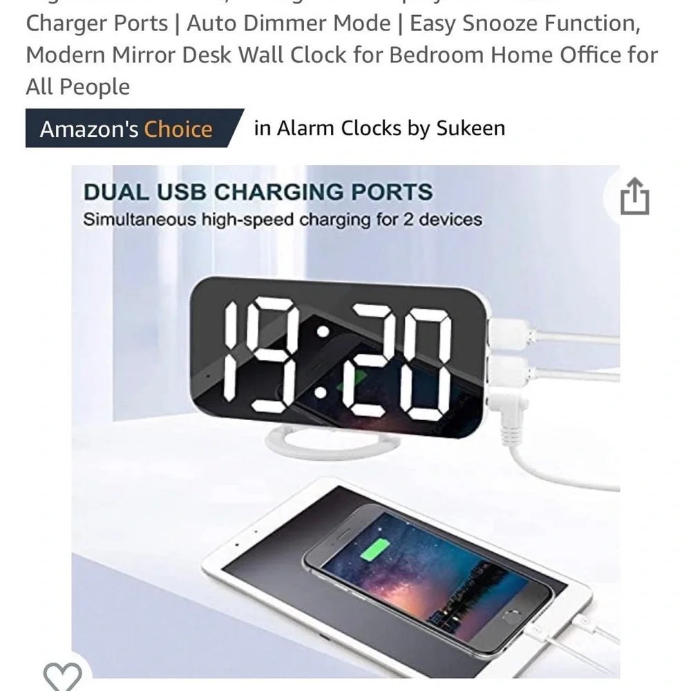 Digital clock / Alarm clock - Picture 4 of 6